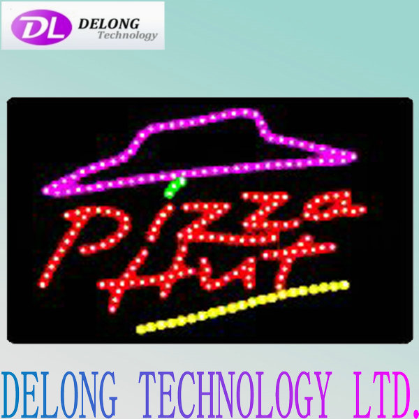 60X30X2.5cm acrylic Pizza Hut led lighted open signs board