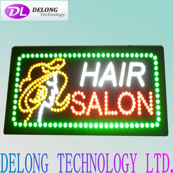 acrylic indoor high bright 60*30cm open closed led hair salon board