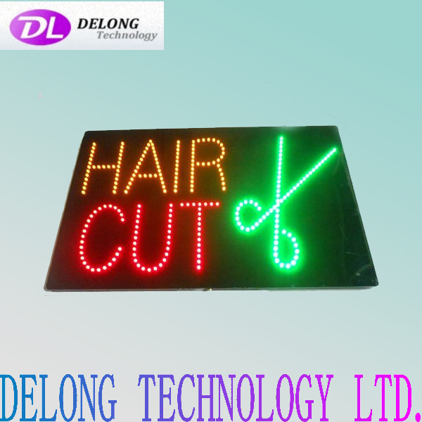indoor high bright 30*60cm open flashing hair salon led sign
