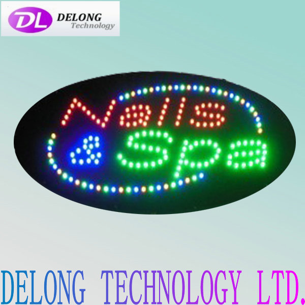 38*68cm ABS led nails spa sign