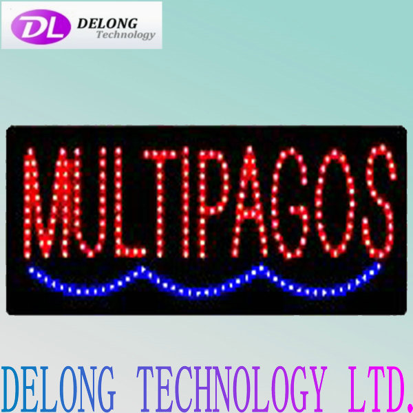60X30cm flashing pull switch variable electronic MULTIPAGOS led sign board / led sign board