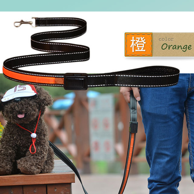 120cm dog solar usb led leashes
