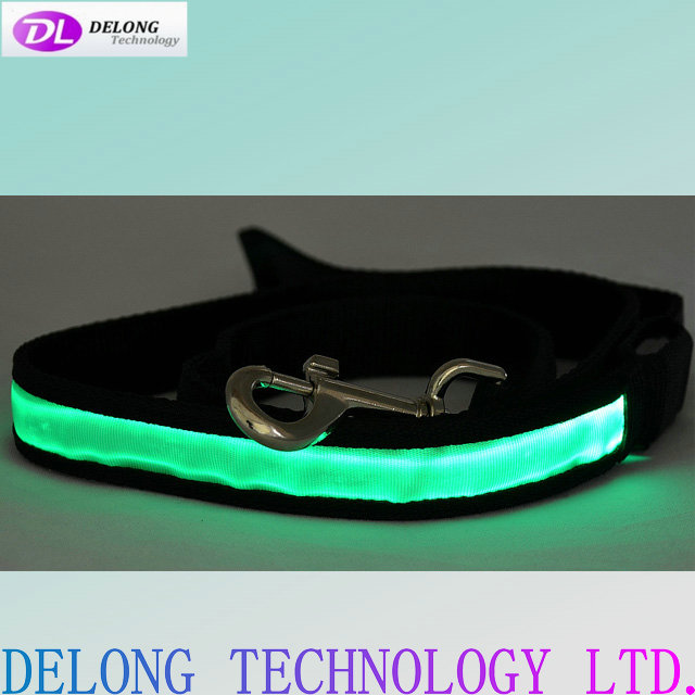 Luminous fiber led leash LED dog tag keep safety