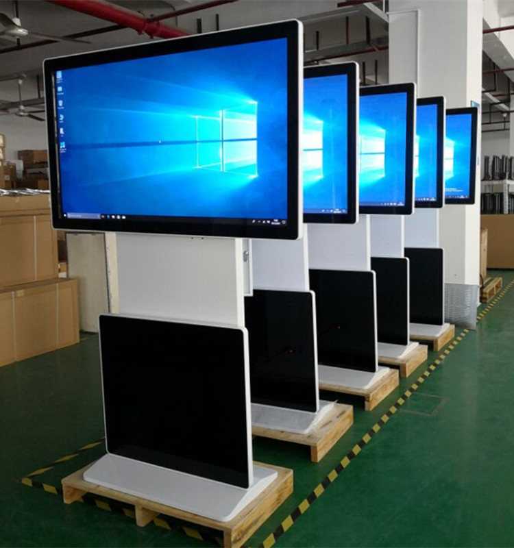 55 inch Touch LCD 4K Rotate Screen Floor Stand All in One PC kiosk for advertising