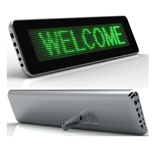green 16X96pixel lithium programmable led sign