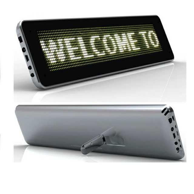 16X96pixel green portable moving battery powered led signs with lithium battery