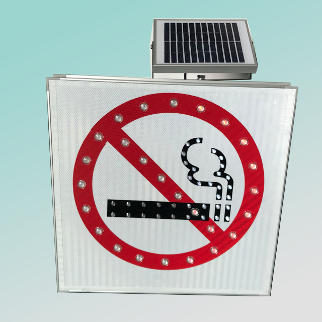 5w 60X60cm no smoking led road display with outside solar panel