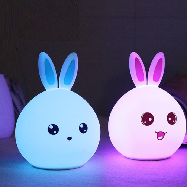 Wholesale usb rechargeable touch glowing led rabbit night lights