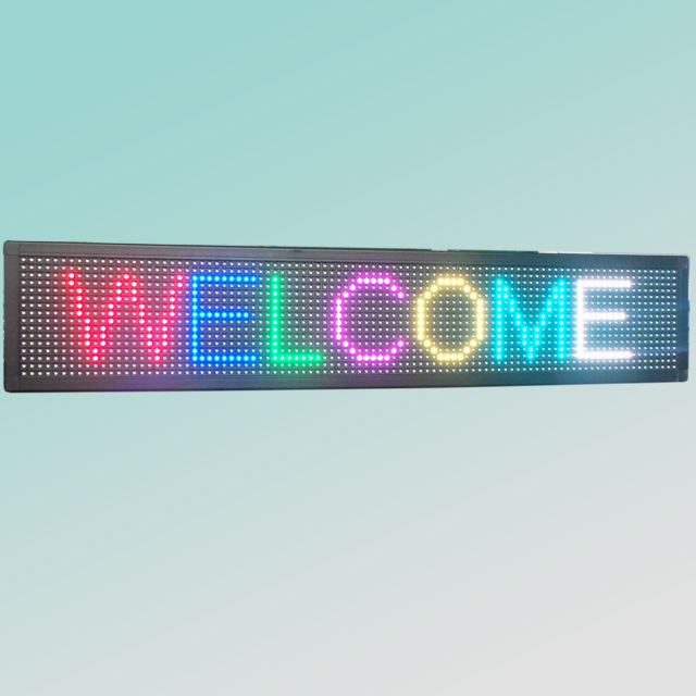 indoor 16X96pixel RGB U disk control rgb led sign with CE and RoHS certificate