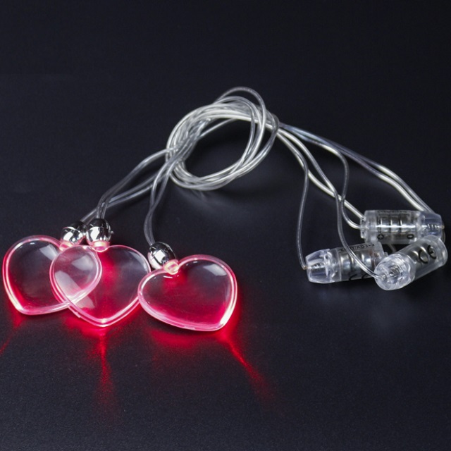 Party Favor Event Party Item Type heart led flashing necklace